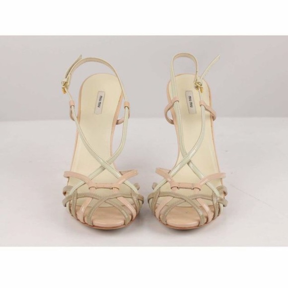 Strappy patent leather Miu Miu sandals - Picture 4 of 8